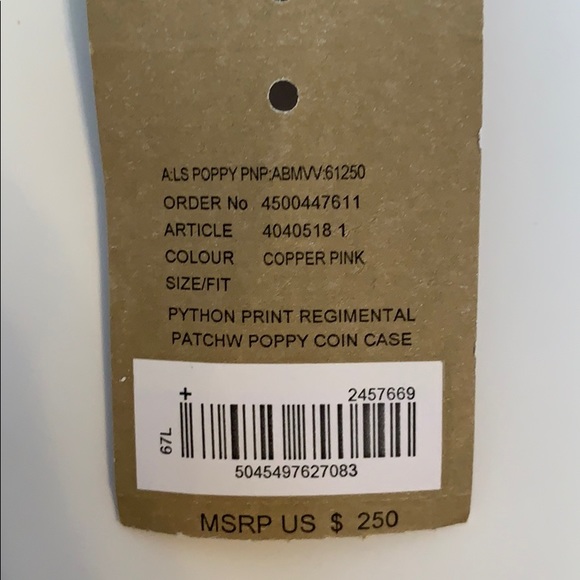 BURBERRY ~ pink leather coin purse keychain - Picture 7 of 7